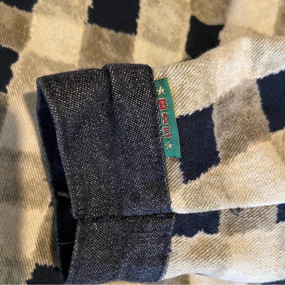 Checkered Shacket Jacket Shirt Rose Flower Embroidery Snap Button Down Gingham - Picture 6 of 11